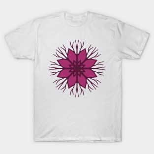 Flower Roots Wreath (Purple Pink) T-Shirt